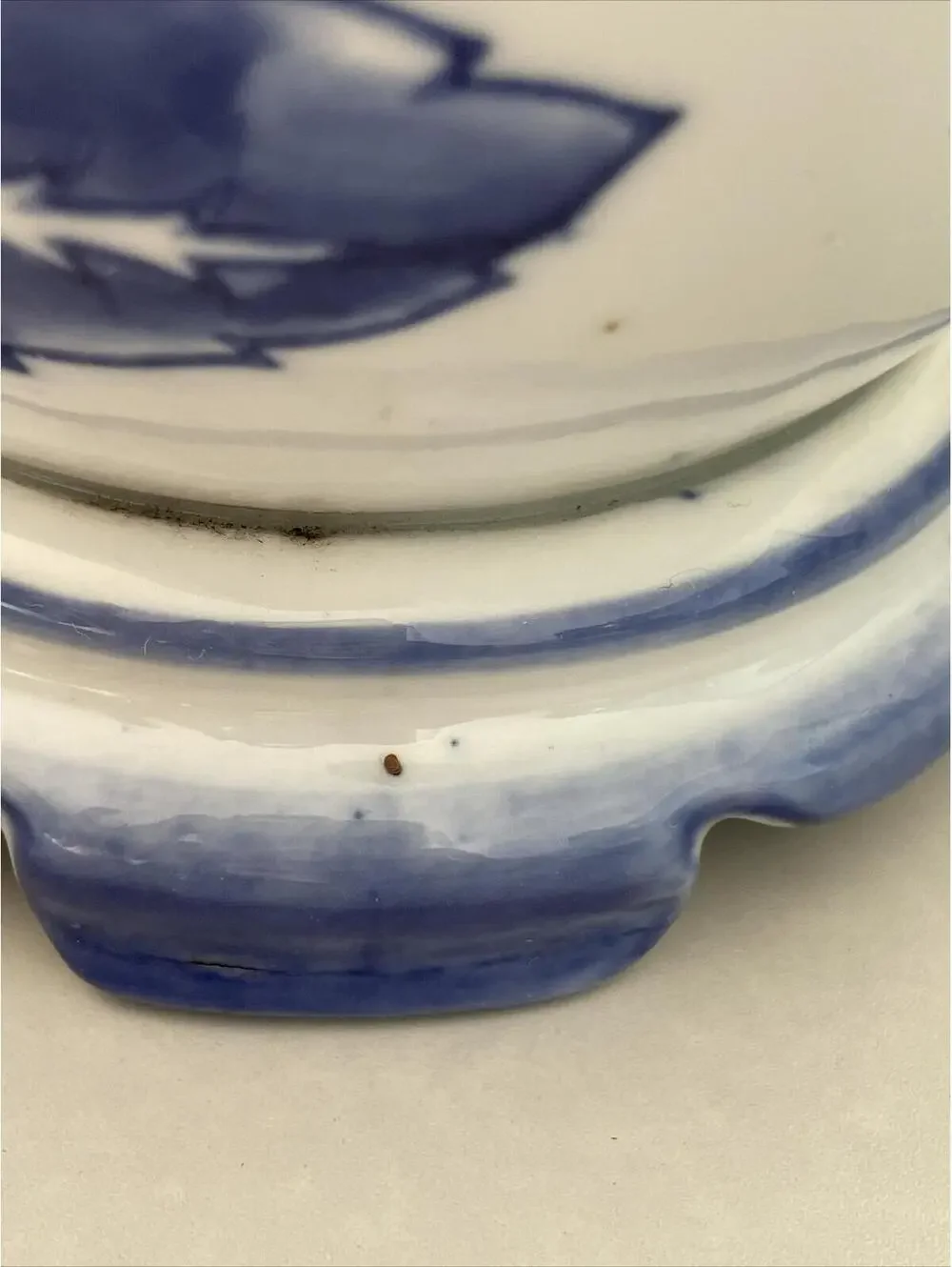 Vintage Blue & White Floral Egg on Pedestal Y2K Grand Millennial Decor